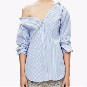 Theory Tamalee Off the Shoulder Blouse, size M